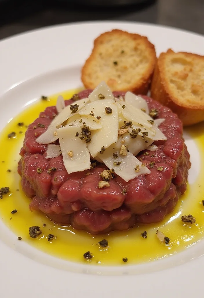 12 Underrated Beef Tartare Recipes Worth Making - 5. Tartare with Truffle Oil and Parmesan
