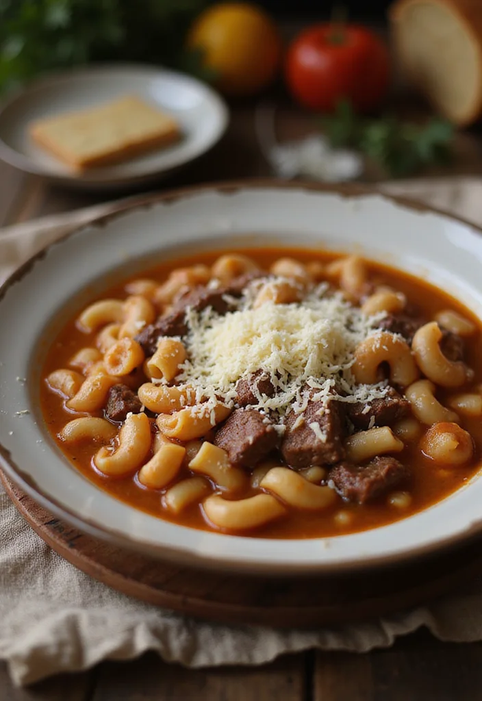 13 Beef And Macaroni Soup Ideas That Make Dinner So Much Easier - 11. Beef and Macaroni Soup with Beans