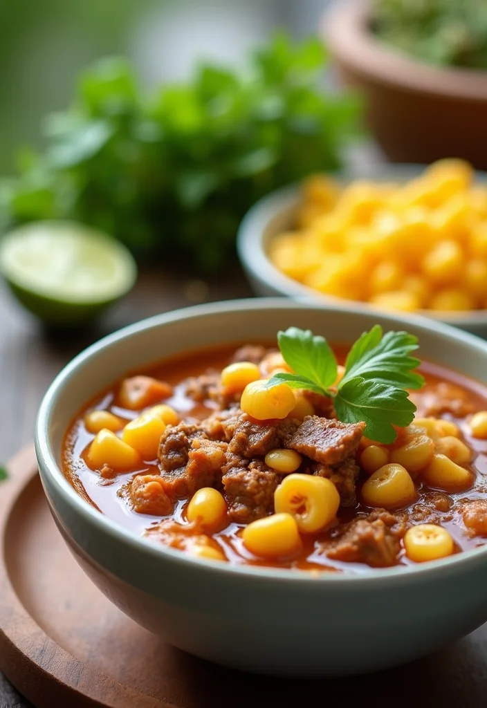 13 Beef And Macaroni Soup Ideas That Make Dinner So Much Easier - 13. Beef and Macaroni Soup with Corn