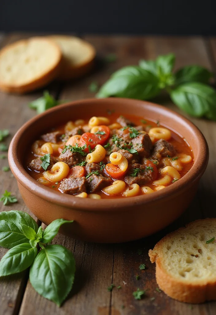 13 Beef And Macaroni Soup Ideas That Make Dinner So Much Easier - 3. Italian Beef and Macaroni Soup