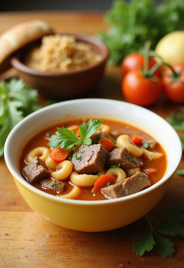 13 Beef And Macaroni Soup Ideas That Make Dinner So Much Easier - 5. Beef and Macaroni Soup with Vegetables
