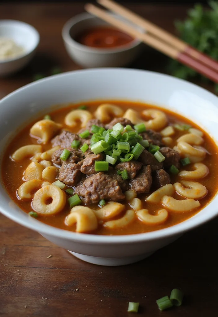 13 Beef And Macaroni Soup Ideas That Make Dinner So Much Easier - 7. Asian-Inspired Beef and Macaroni Soup