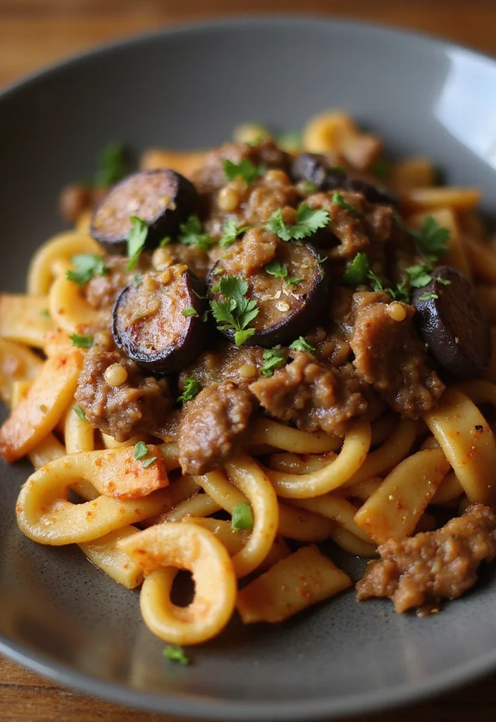 13 Beef Rigatoni Meals Perfect For Weeknight Cooking - 13. Beef Rigatoni with Eggplant