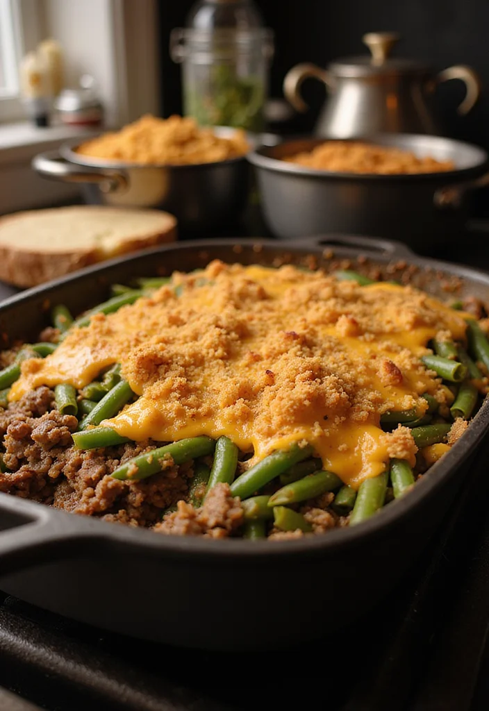 13 Easy Ground Beef Green Beans Meals That Always Impress - 2. Cheesy Ground Beef and Green Bean Casserole