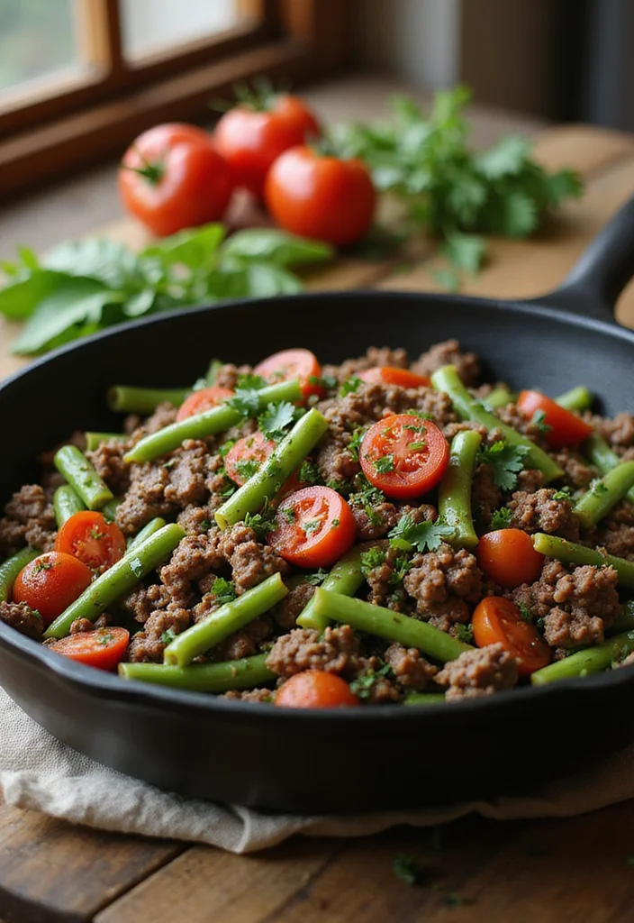 13 Easy Ground Beef Green Beans Meals That Always Impress - 3. Italian Ground Beef and Green Beans Skillet