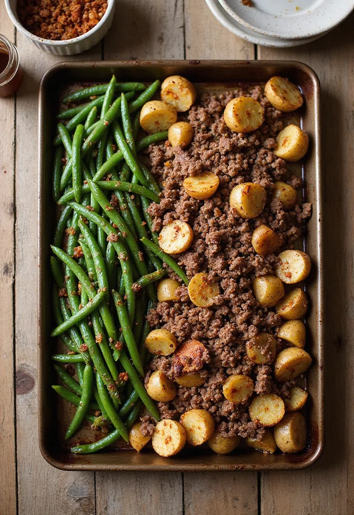 13 Easy Ground Beef Green Beans Meals That Always Impress - 5. Ground Beef and Green Beans Sheet Pan Dinner