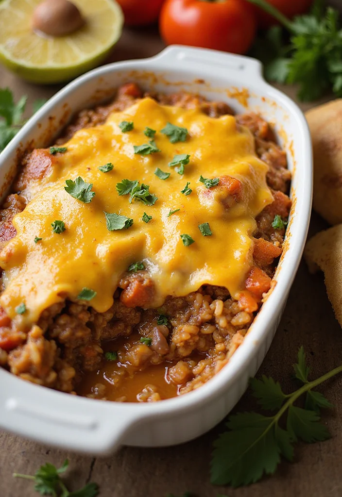 13 Fast & Flavorful Kid Friendly Ground Beef Recipes To Cook This Week - 1. Cheesy Beef and Rice Casserole