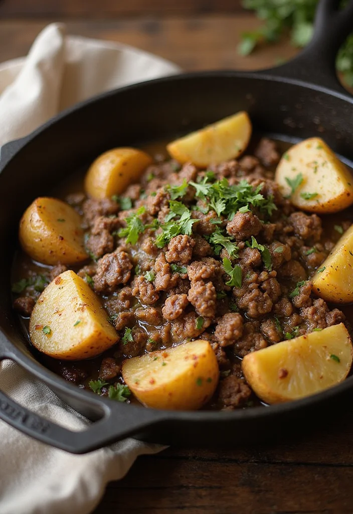 13 Fast & Flavorful Kid Friendly Ground Beef Recipes To Cook This Week - 11. Beef and Potato Skillet