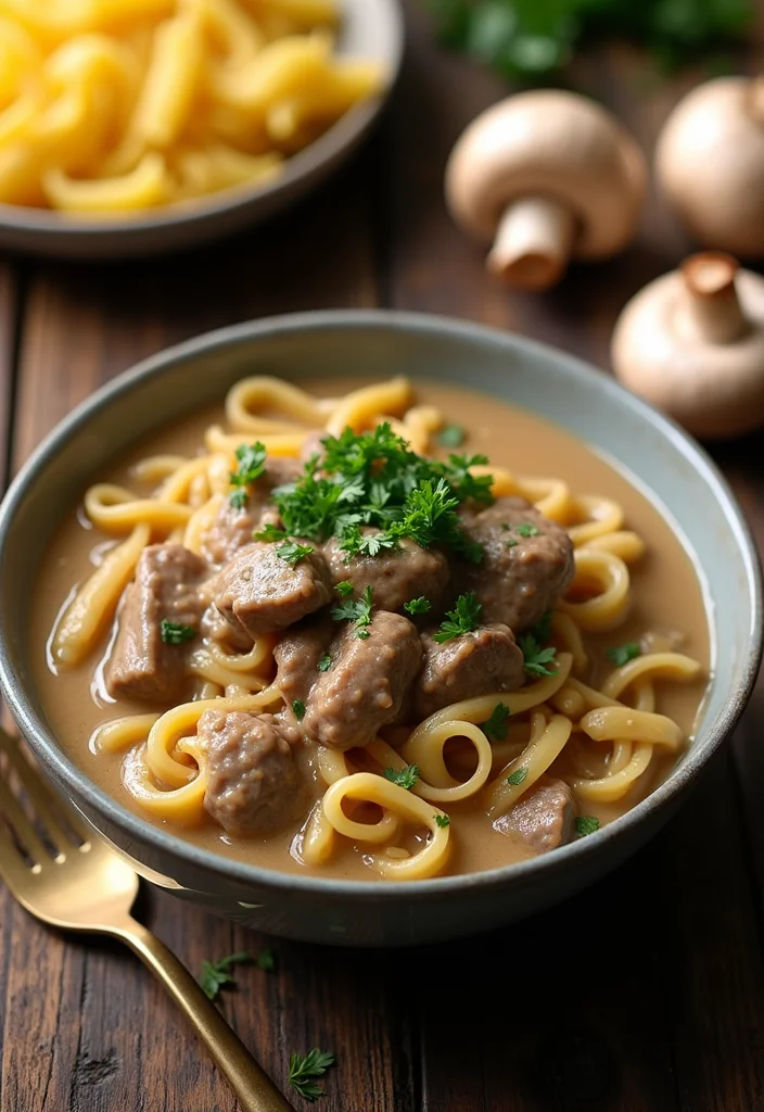 13 Fast & Flavorful Kid Friendly Ground Beef Recipes To Cook This Week - 2. One-Pot Beef Stroganoff