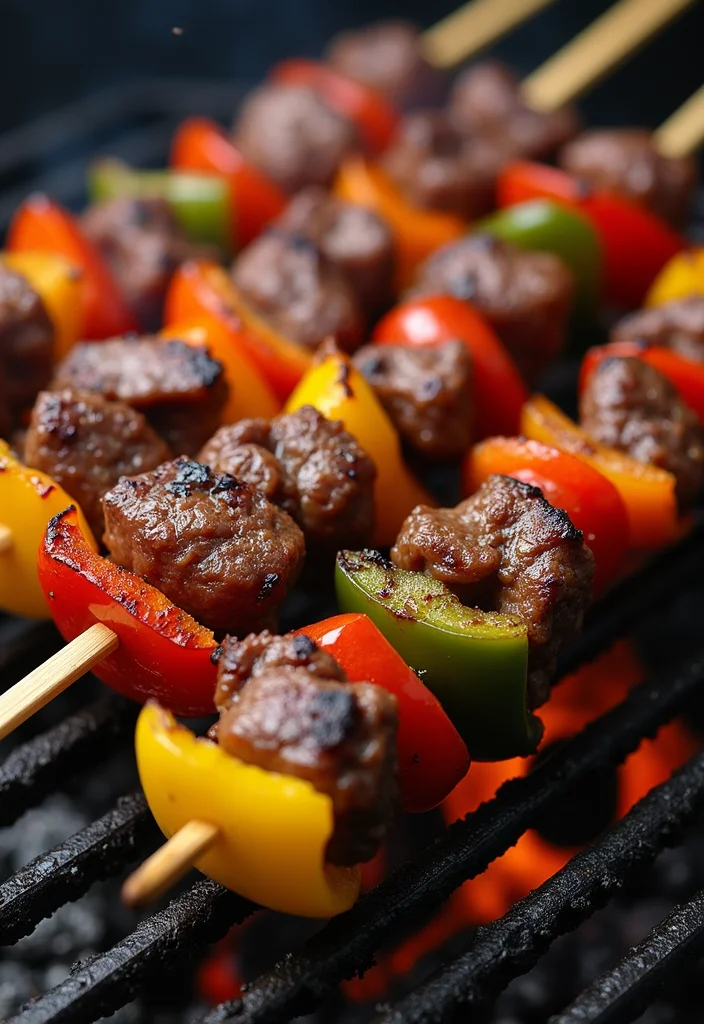 13 Must Try Black Pepper Beef Dishes For Busy Nights - 8. Black Pepper Beef and Peppers Skewers