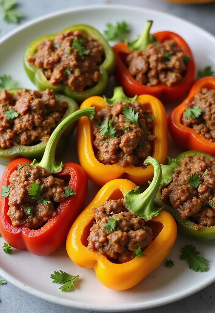 13 Underrated Keto Beef Recipes Worth Making - 11. Beefy Stuffed Peppers