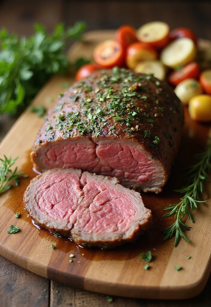 13 Underrated Keto Beef Recipes Worth Making - 3. Garlic Herb Butter Beef Roast