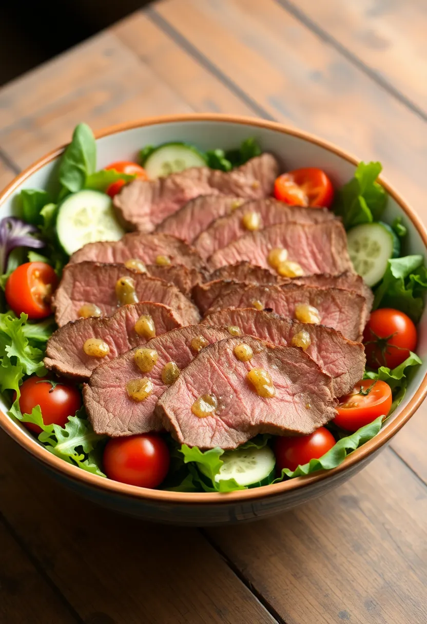 14 Beef Top Round Roast Recipes Packed With Big Flavor - 8. Beef Top Round Salad Bowl