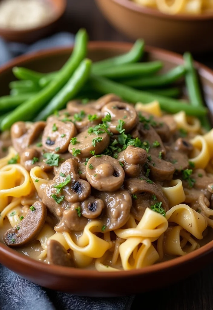 14 Crowd Pleaser Crock Pot Beef And Noodles Ideas You’ll Save Immediately - 2. Creamy Mushroom Beef and Noodles