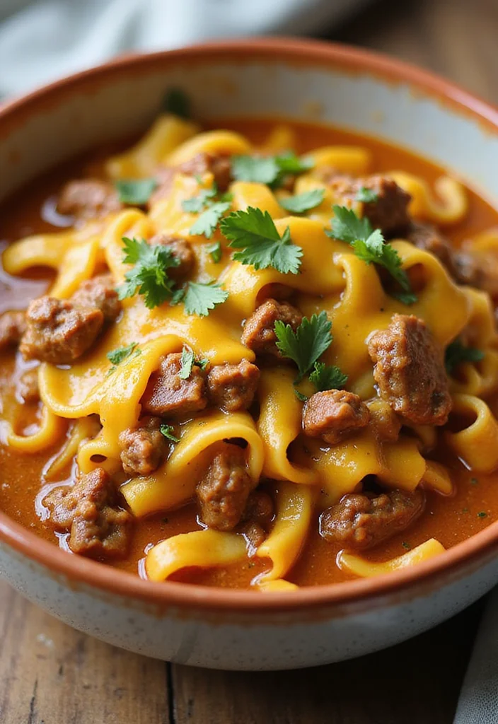 14 Crowd Pleaser Crock Pot Beef And Noodles Ideas You’ll Save Immediately - 5. Cheesy Beef and Noodles