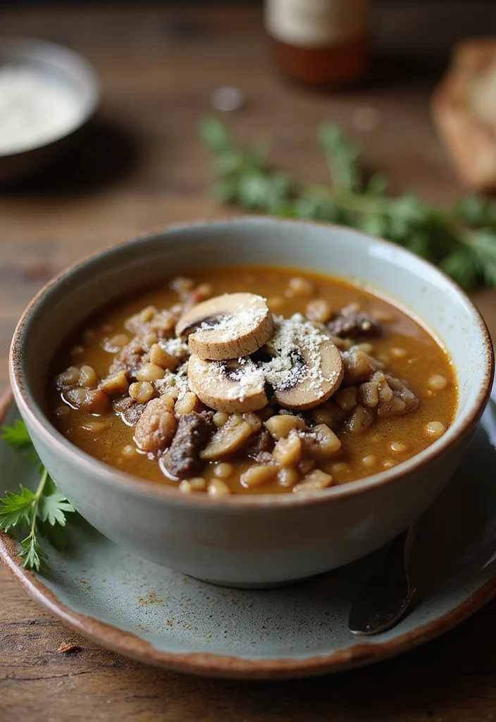 14 Fast & Flavorful Ground Beef Barley Soup Recipes To Cook This Week - 10. Ground Beef Barley Soup with Mushrooms