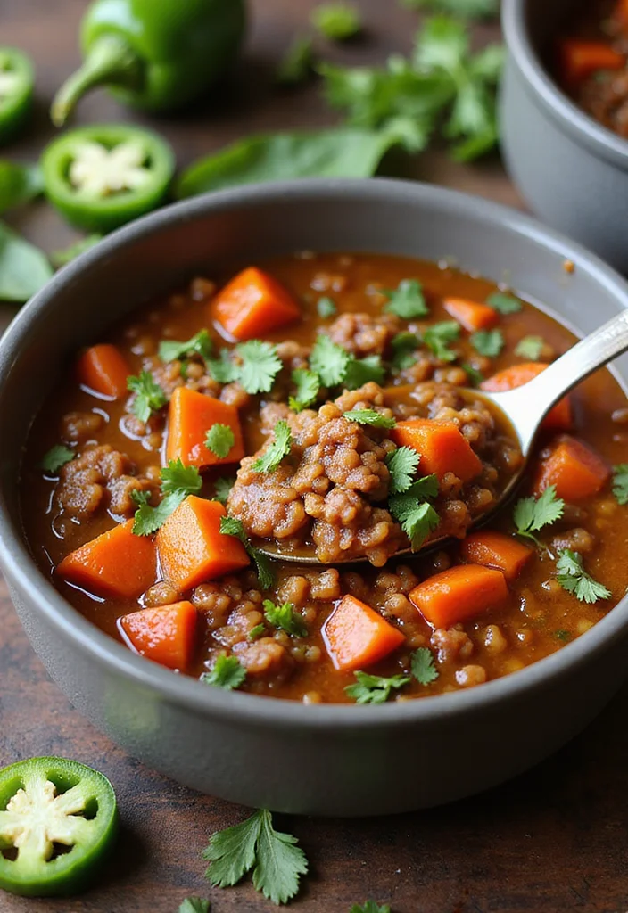 14 Fast & Flavorful Ground Beef Barley Soup Recipes To Cook This Week - 4. Spicy Ground Beef Barley Soup