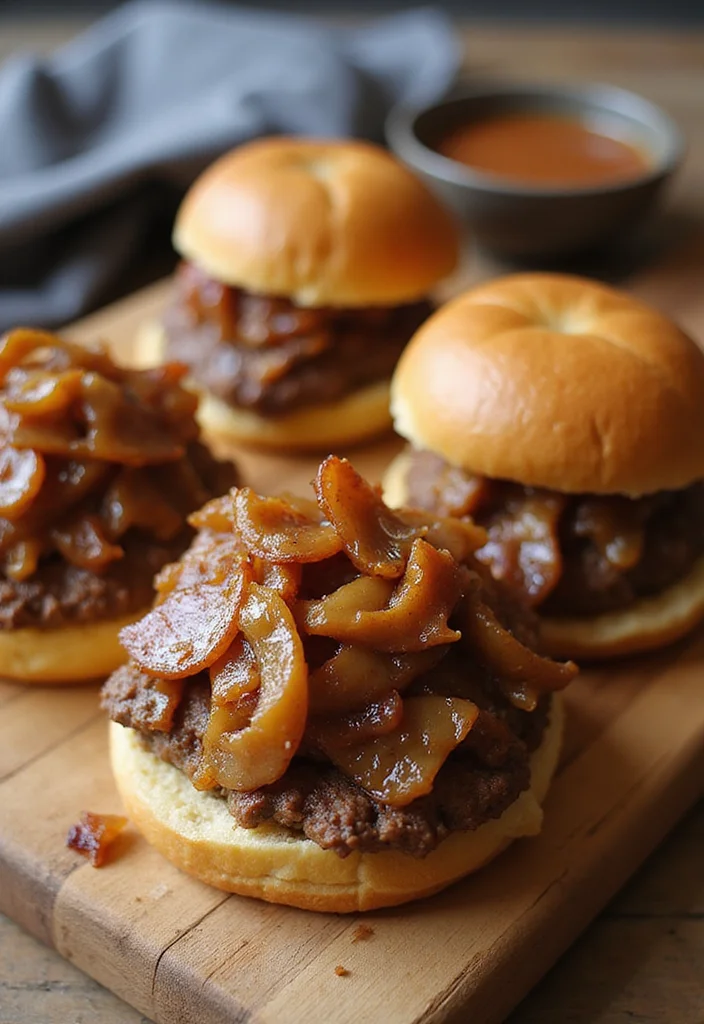 14 Genius Ways To Use Hawaiian Roll Sliders Ground Beef Tonight - 12. Sliders with Caramelized Onions