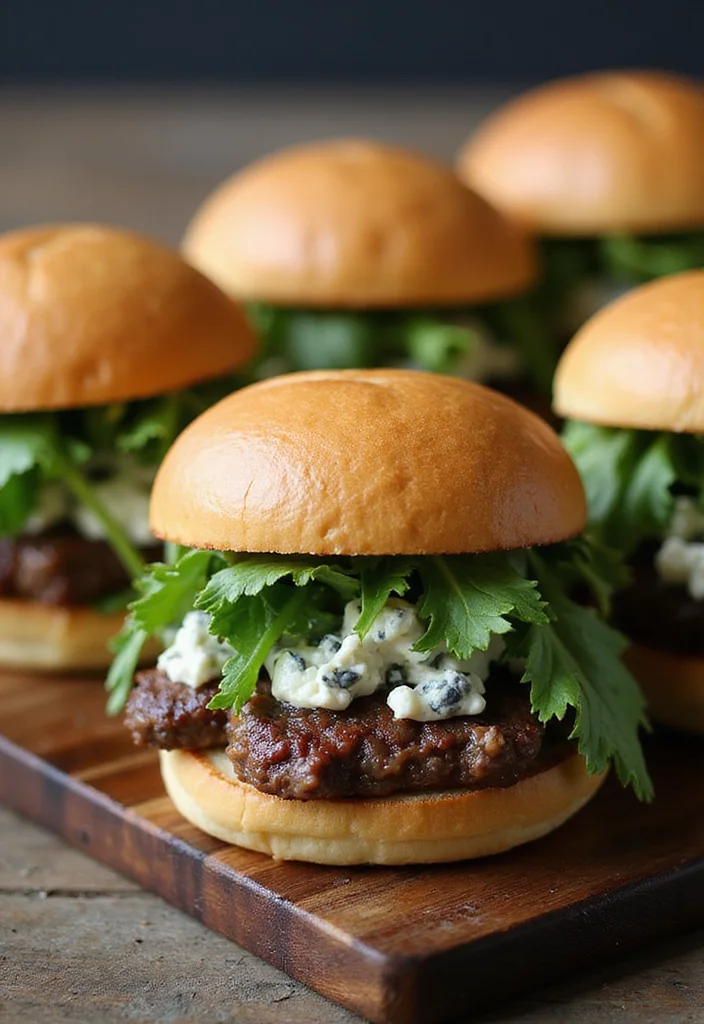 14 Genius Ways To Use Hawaiian Roll Sliders Ground Beef Tonight - 7. Sliders with Blue Cheese and Arugula