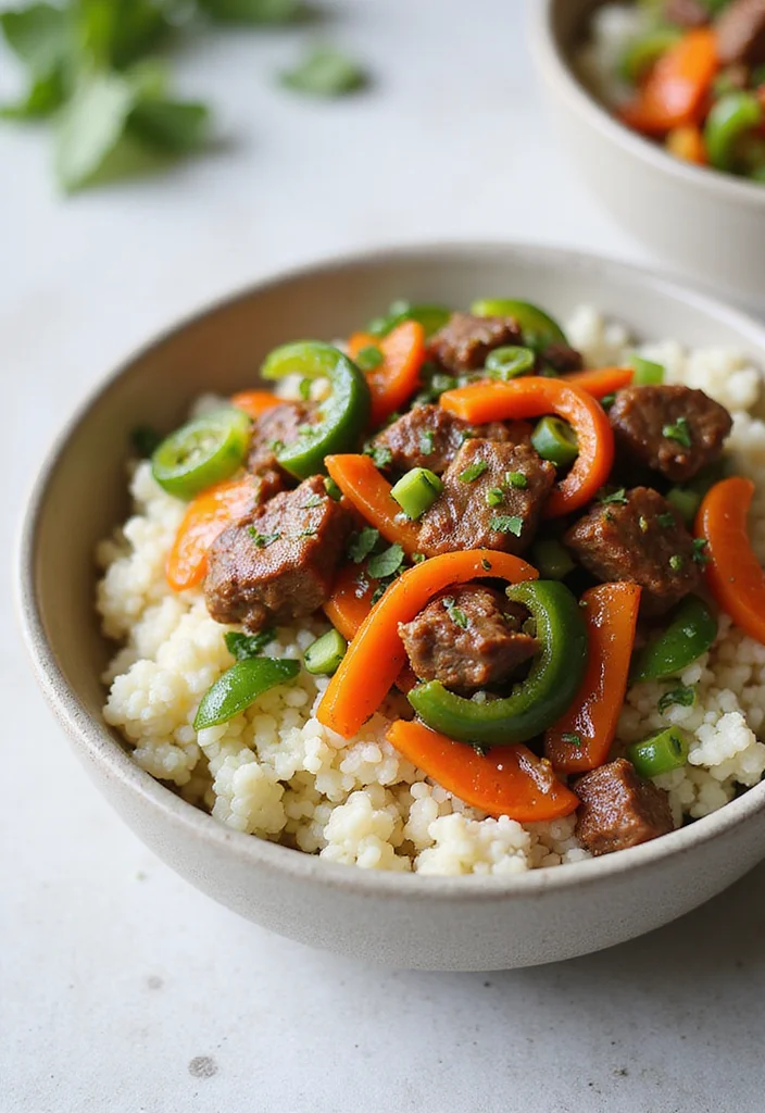 14 Whole 30 Ground Beef Recipes That Taste Incredible - 5. Whole30 Beef Stir-Fry with Cauliflower Rice