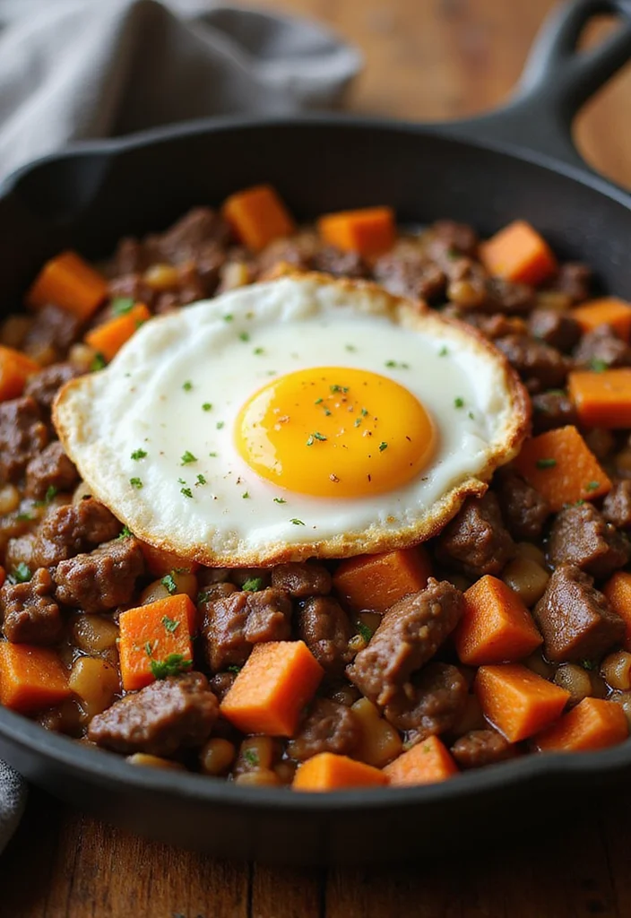 14 Whole 30 Ground Beef Recipes That Taste Incredible - 6. Savory Beef and Sweet Potato Hash