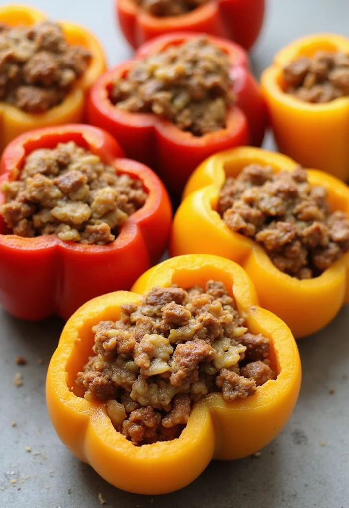 14 Whole 30 Ground Beef Recipes That Taste Incredible - 7. Whole30 Stuffed Bell Peppers