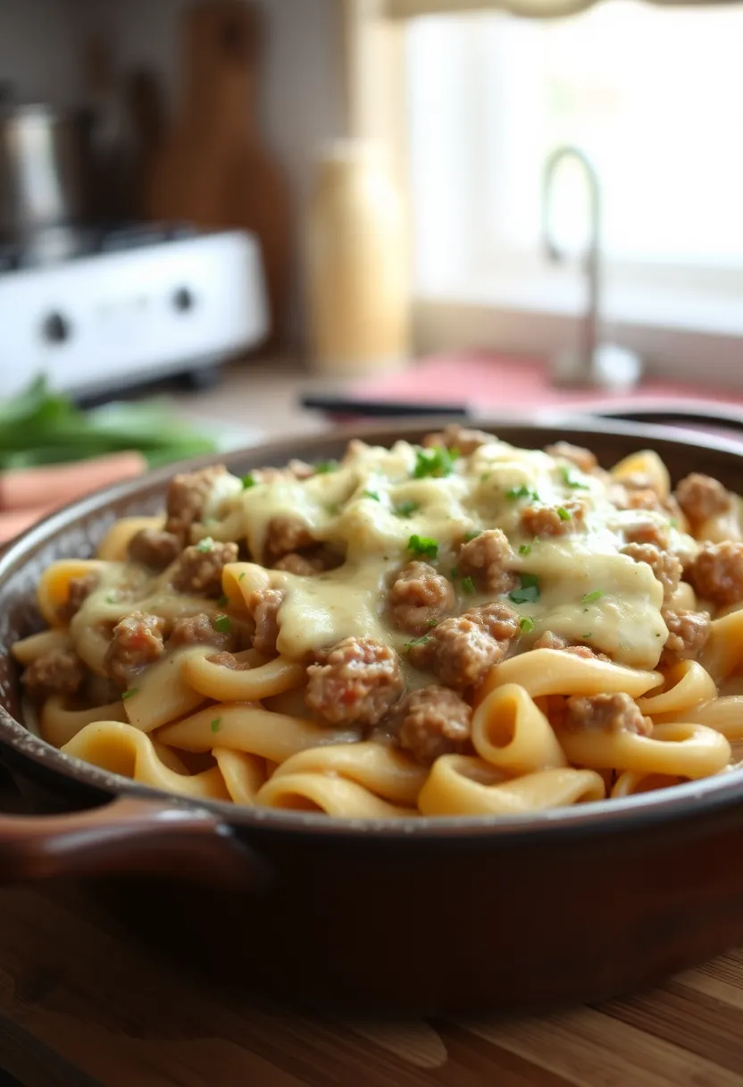 15 Easy Baked Pasta With Ground Beef Meals That Always Impress - 11. Beef Stroganoff Pasta Bake