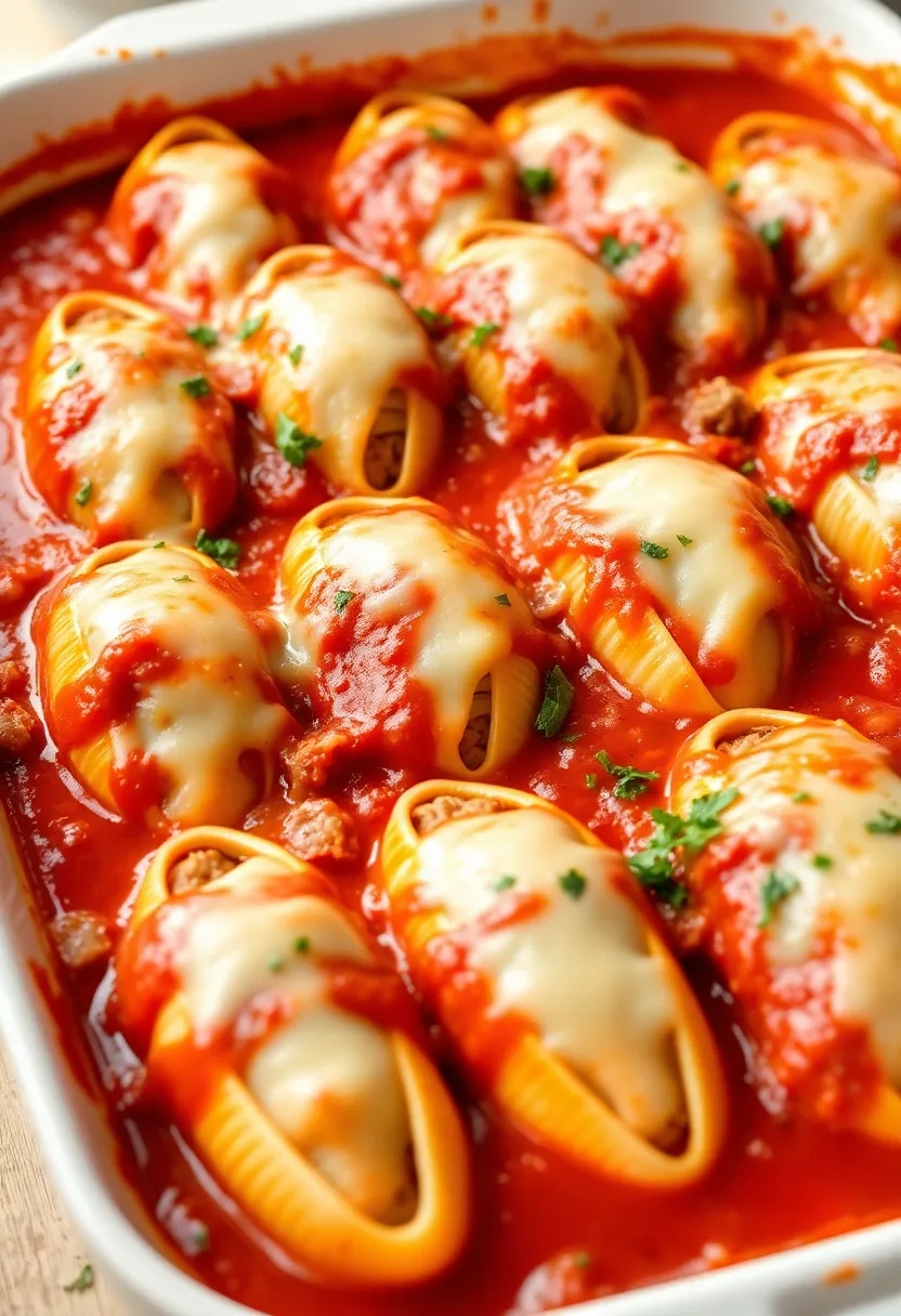 15 Easy Baked Pasta With Ground Beef Meals That Always Impress - 15. Beef and Cheese Stuffed Shells Bake