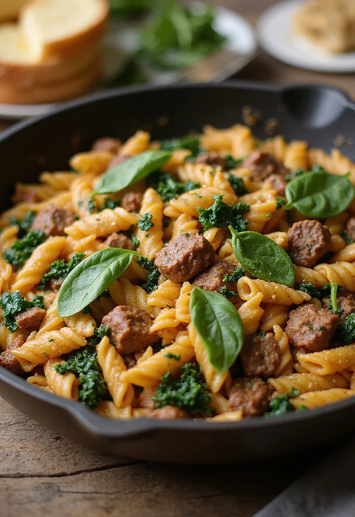 15 Easy Baked Pasta With Ground Beef Meals That Always Impress - 3. One-Pan Beef and Spinach Pasta