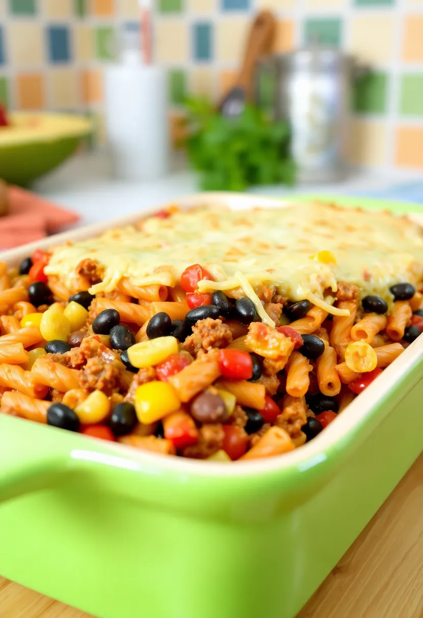 15 Easy Baked Pasta With Ground Beef Meals That Always Impress - 9. Tex-Mex Beef Pasta Bake