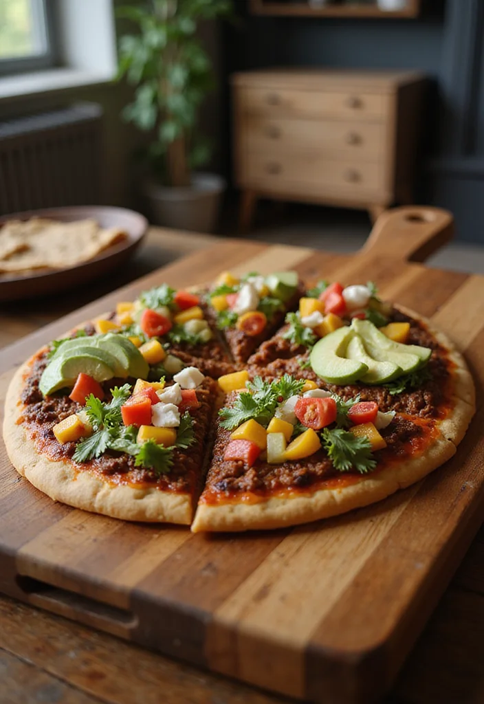 16 Easy Ground Beef Taco Meals That Always Impress - 13. Ground Beef Taco Pizza
