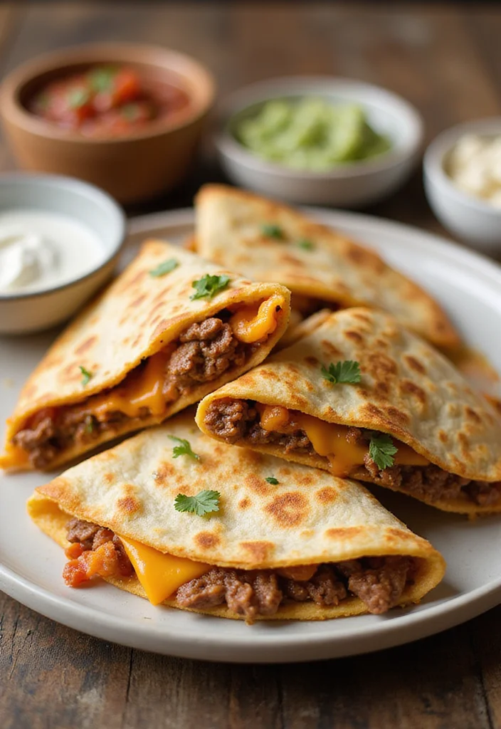 16 Easy Ground Beef Taco Meals That Always Impress - 3. Beef Taco Quesadillas