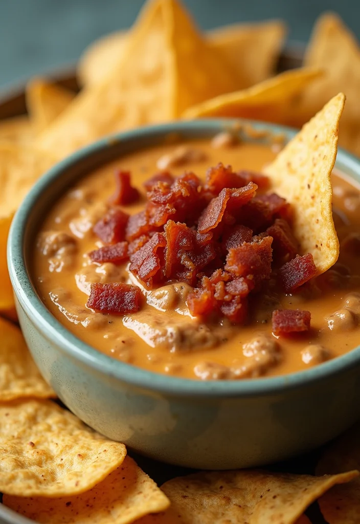 16 Must Try Beef Queso Dip Dishes For Busy Nights - 14. Beef Queso Dip with Bacon