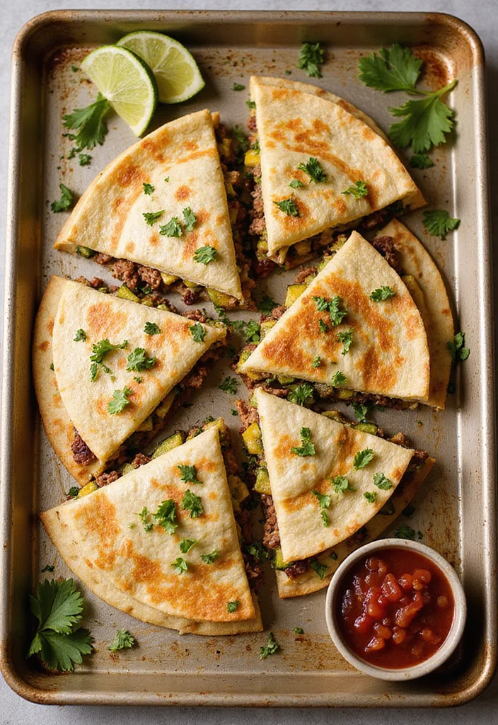 16 Underrated Sheet Pan Quesadillas Beef Recipes Worth Making - 14. Beef & Zucchini Quesadillas