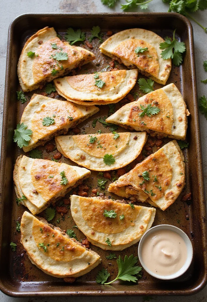 16 Underrated Sheet Pan Quesadillas Beef Recipes Worth Making - 16. Beef & Herb Quesadillas
