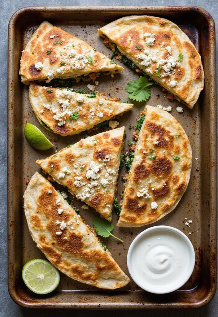 16 Underrated Sheet Pan Quesadillas Beef Recipes Worth Making - 6. Mediterranean Beef Quesadillas