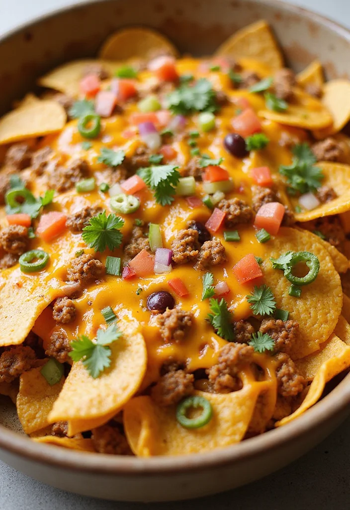 17 Crowd Pleaser Beef And Cheddar Sandwich Ideas You’ll Save Immediately - 17. Beef and Cheddar Nacho Bake