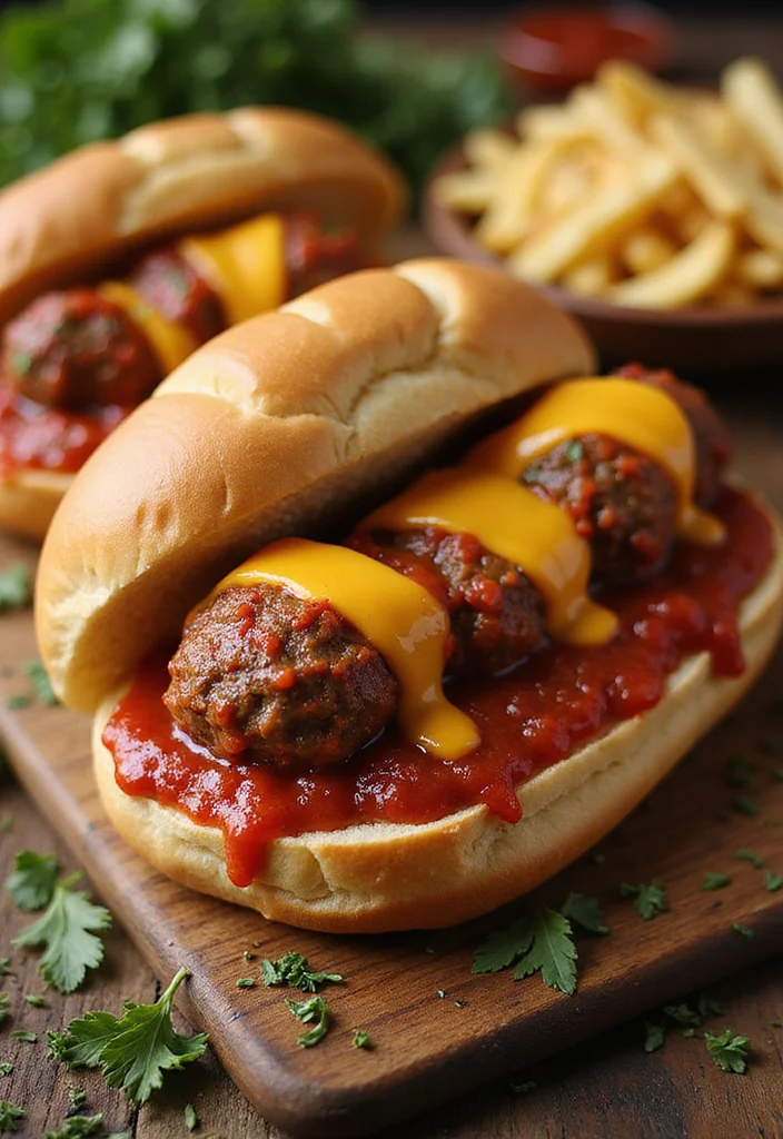 17 Crowd Pleaser Beef And Cheddar Sandwich Ideas You’ll Save Immediately - 6. Cheddar Stuffed Beef Meatball Subs
