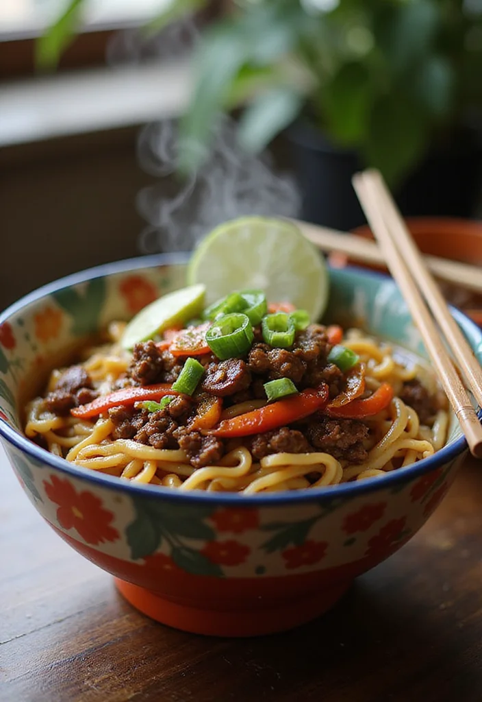 17 Teriyaki Ground Beef Recipes That Taste Incredible - 13. Teriyaki Ground Beef Noodle Bowl