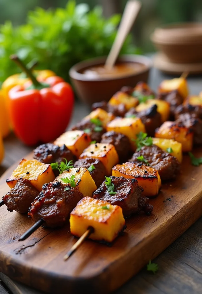 17 Teriyaki Ground Beef Recipes That Taste Incredible - 6. Teriyaki Beef and Pineapple Skewers