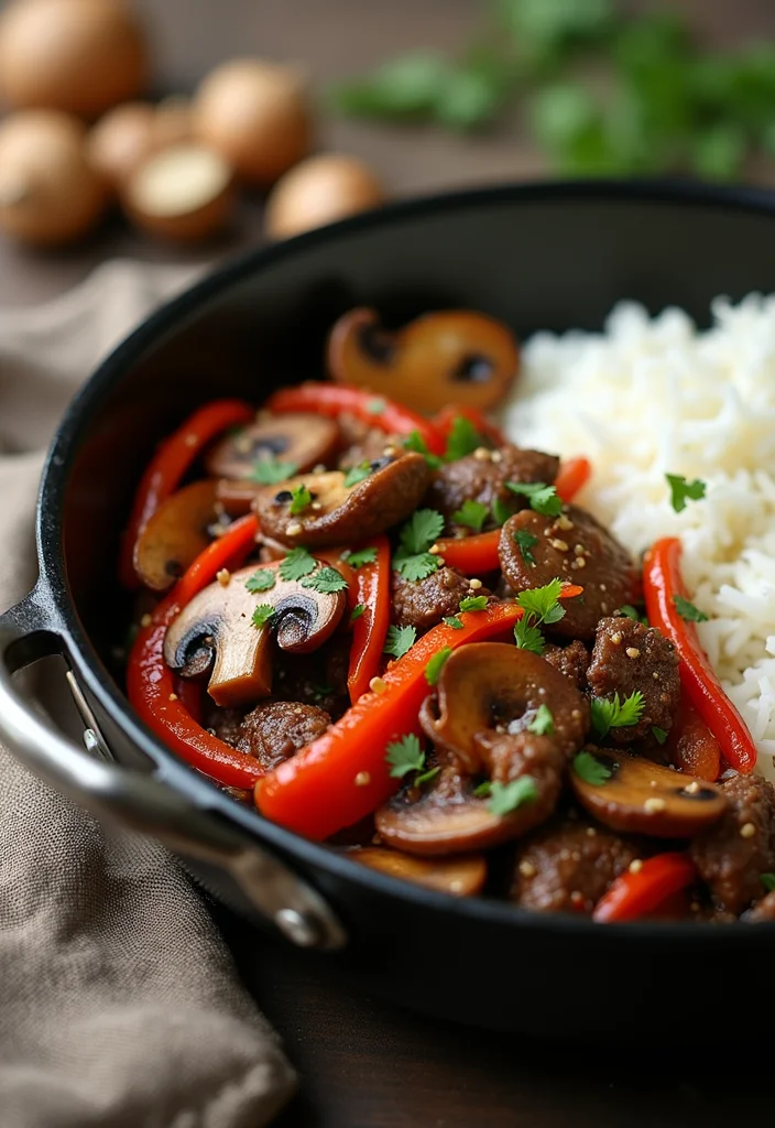 17 Underrated Easy Beef Stir Fry Recipes Worth Making - 10. Beef and Mushroom Stir Fry