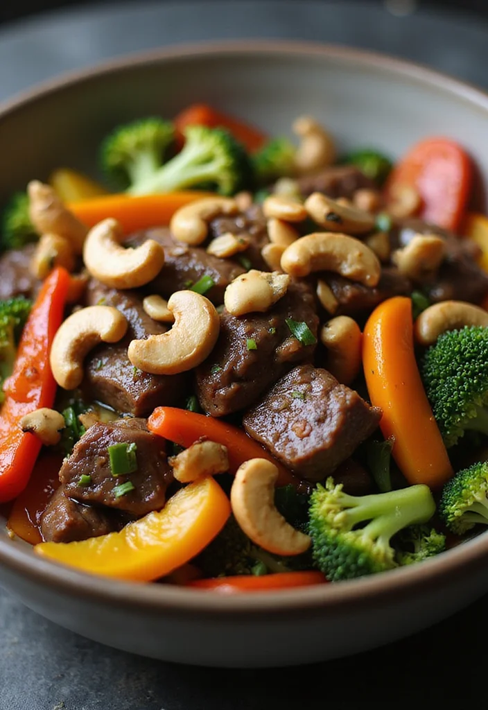 17 Underrated Easy Beef Stir Fry Recipes Worth Making - 5. Beef and Vegetable Stir Fry with Cashews
