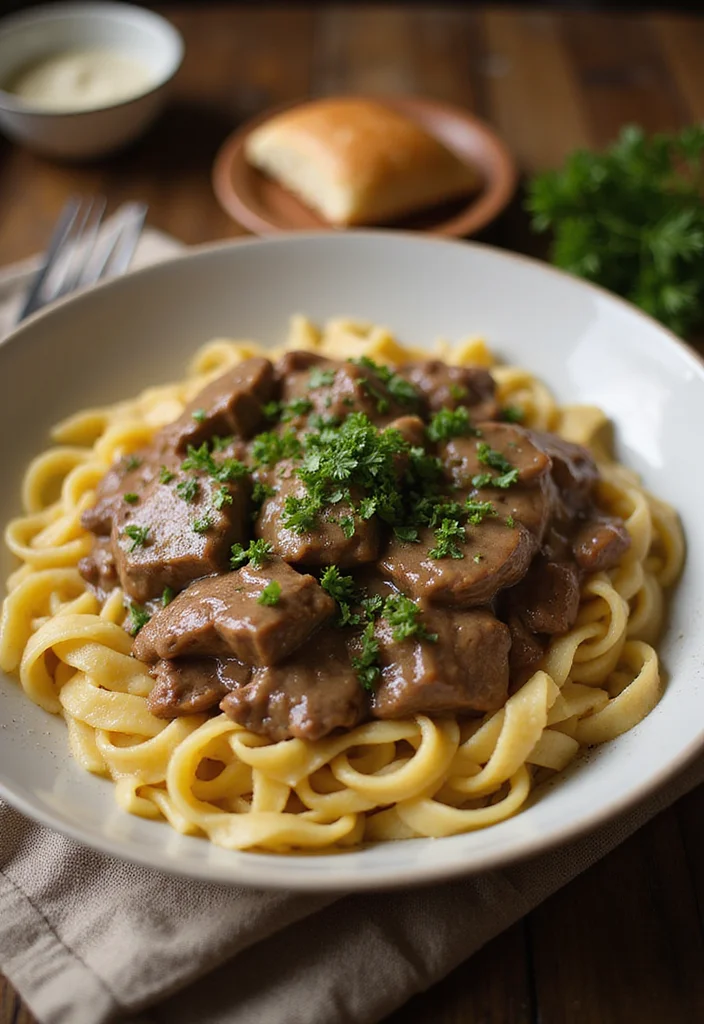 18 Genius Ways To Use 5 Ingredient Beef Stroganoff Tonight - 1. Classic Beef Stroganoff over Egg Noodles