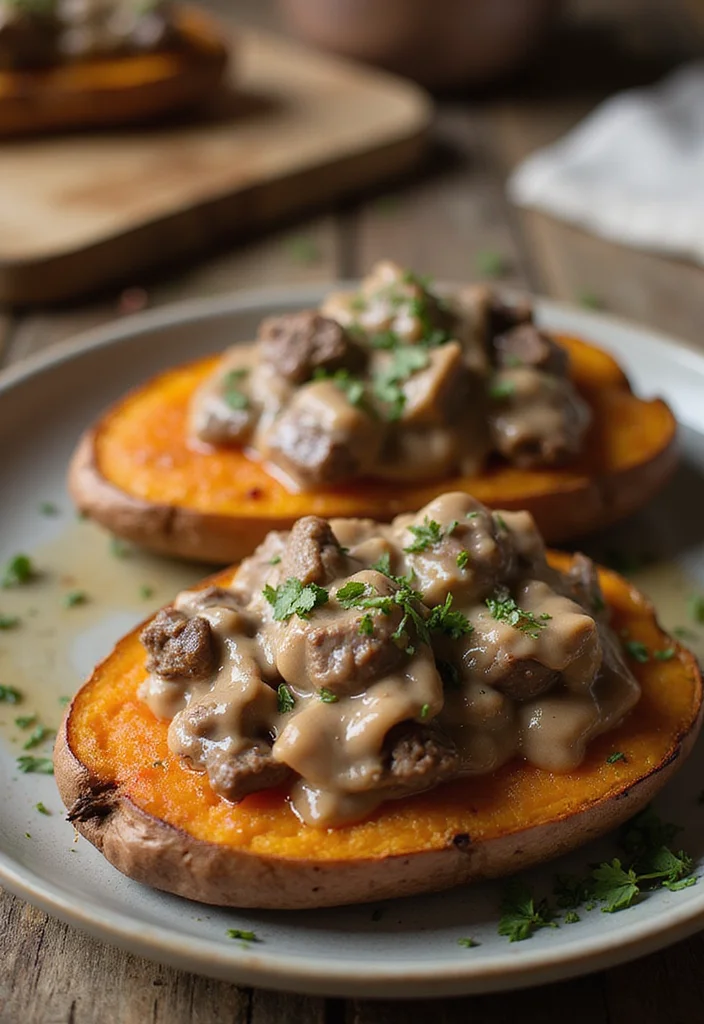 18 Genius Ways To Use 5 Ingredient Beef Stroganoff Tonight - 17. Beef Stroganoff with Sweet Potatoes