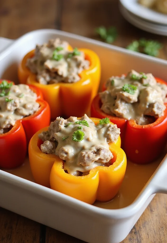 18 Genius Ways To Use 5 Ingredient Beef Stroganoff Tonight - 2. Stroganoff Stuffed Peppers