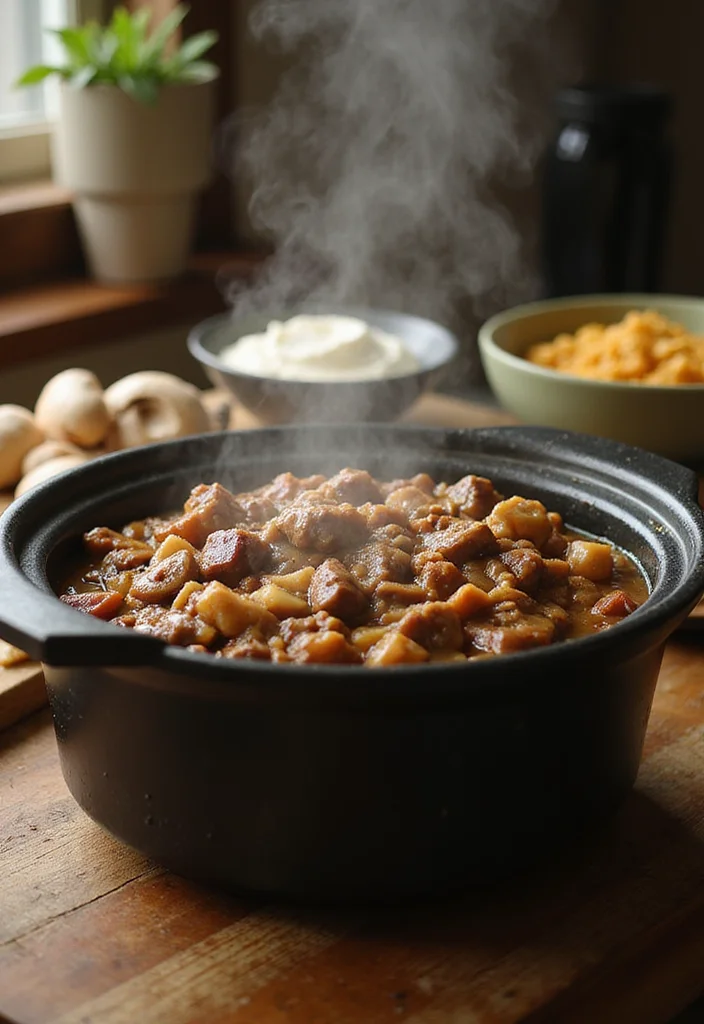 18 Genius Ways To Use 5 Ingredient Beef Stroganoff Tonight - 5. Slow Cooker Beef Stroganoff