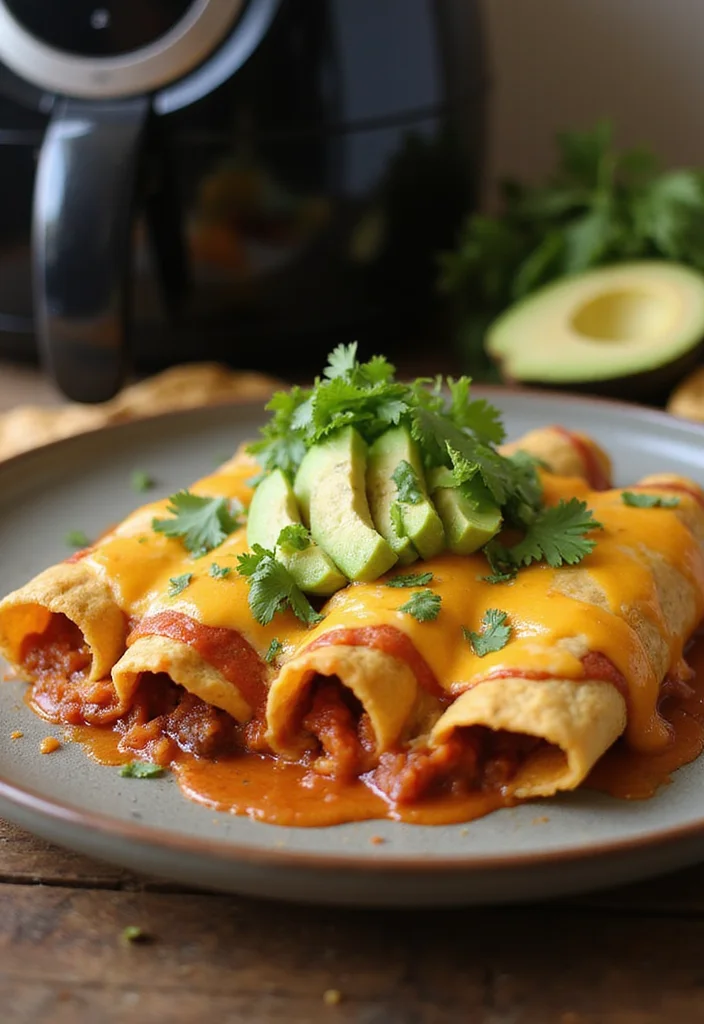 18 Genius Ways To Use Air Fryer Beef Tonight - 13. Air Fryer Beef Enchiladas
