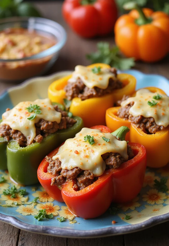 18 Genius Ways To Use Air Fryer Beef Tonight - 15. Air Fryer Beef Stuffed Peppers