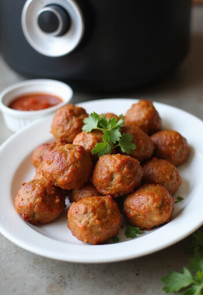 18 Genius Ways To Use Air Fryer Beef Tonight - 2. Crispy Air Fryer Meatballs