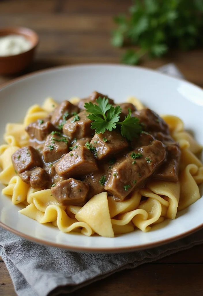 18 Genius Ways To Use Air Fryer Beef Tonight - 7. Air Fryer Beef Stroganoff